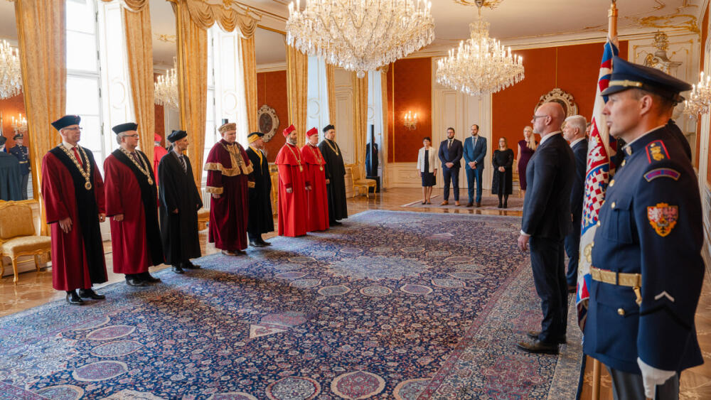 Slavnostní jmenování nových rektorů na Pražském hradě. Zdroj: Kancelář prezidenta republiky, foto: Tomáš Fongus, KPR